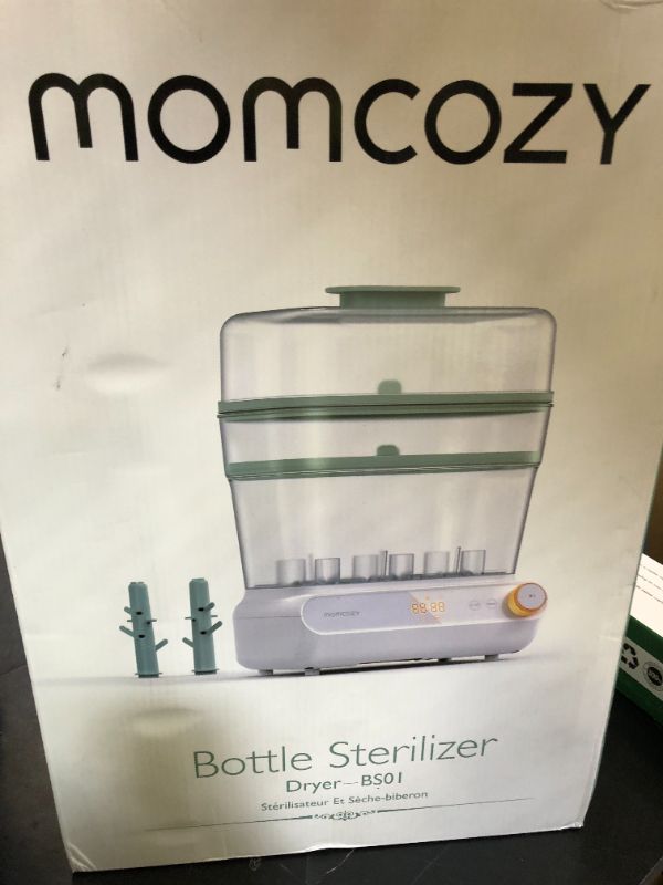 Photo 1 of Momcozy 3 Layers Large Bottle Sterilizer and Dryer, Fast Sterilize and Dry, Universal Bottle Sterilizer for All Bottles & Breast Pump Accessories, Touch Screen & Auto-Off Bottle Sanitizer