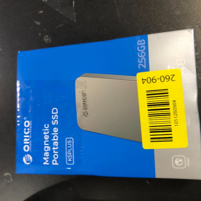 Photo 1 of ORICO 256GB Magnetic Portable SSD, Metal Body, 4K 120 fps ProRes HDR Record and Store, Up to 460MB/s, USB C&A 2 in 1 Cable, External SSD Compatible with iPhone 16 Pro Max, Tablet, Computer - K5PLUS