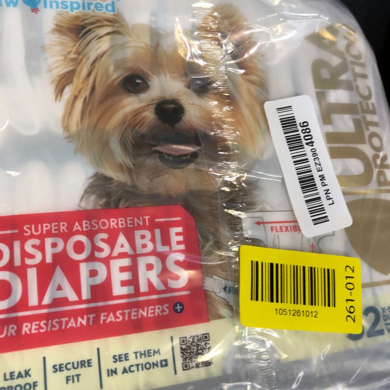 Photo 1 of Paw Inspired 32ct Disposable Dog Diapers | Female Dog Diapers Ultra Protection | Diapers for Dogs in Heat, Excitable Urination, or Incontinence (X-Small)