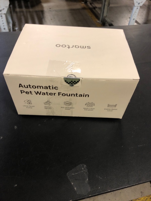 Photo 1 of Smartoo Wireless Cat Water Fountain Stainless Steel, 152oz/4.5L Cat Fountain Battery Operated, Cordless Pet Water Fountain for Cats & Dogs with Motion Sensor, Ultra Quiet Pump, 6 Filters