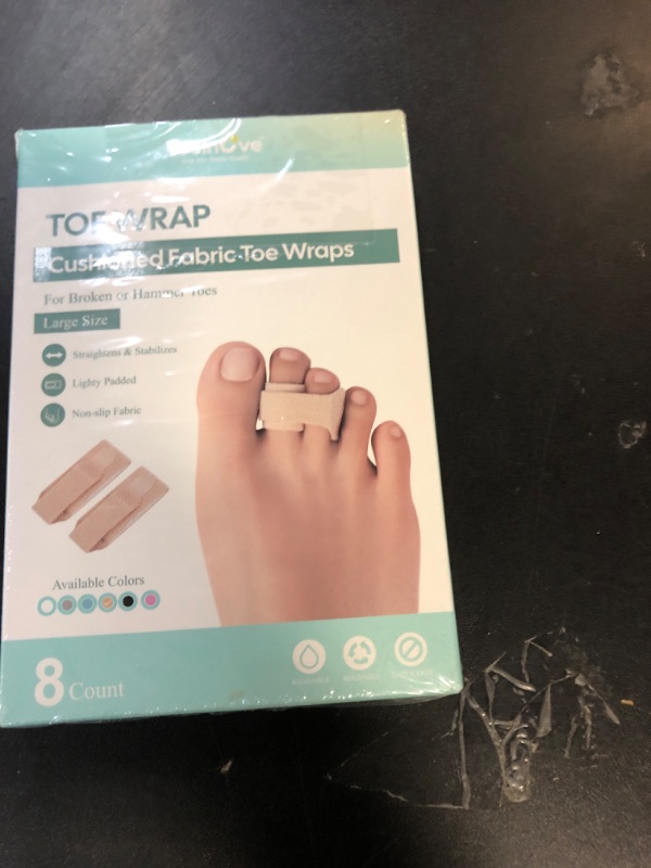 Photo 1 of Welnove Hammer Toe Straightener - 8 Pack Broken Toe Wraps - Hammer Toe Corrector for Women - Toe Splints for Crooked Toes, Curled Toes, Bent Toes - (Large, Beige)
