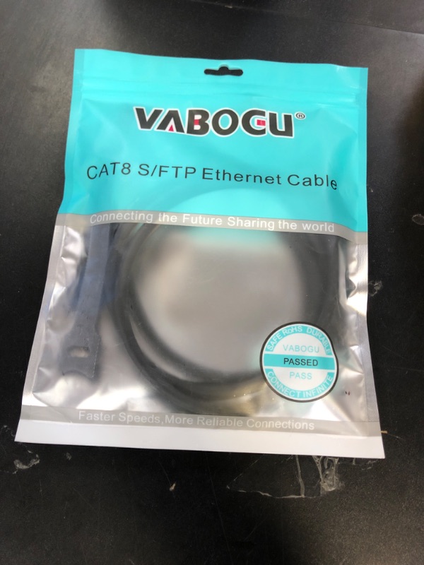 Photo 1 of Vabogu Cat 8 Ethernet Cable, 3ft Heavy Duty High Speed Internet Network Cable, 26AWG, 2000Mhz 40Gbps with Gold Plated RJ45 Connectors, Shielded for Indoor & Outdoor Use
