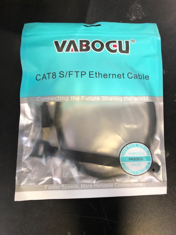 Photo 1 of Cat 8 Ethernet Cable, 1.5Ft 3Ft 6Ft 10Ft 15Ft 20Ft 30Ft 40Ft 50Ft 60Ft 100Ft Heavy Duty High Speed Internet Network Cable, Professional LAN Cable Shielded in Wall, Indoor&Outdoor
