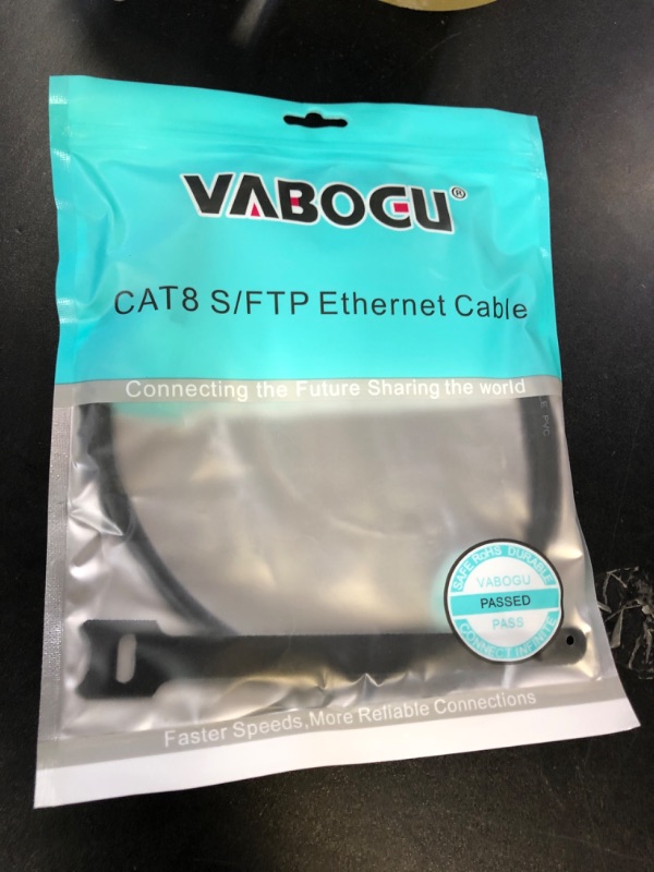 Photo 1 of Cat 8 Ethernet Cable, 1.5Ft 3Ft 6Ft 10Ft 15Ft 20Ft 30Ft 40Ft 50Ft 60Ft 100Ft Heavy Duty High Speed Internet Network Cable, Professional LAN Cable Shielded in Wall, Indoor&Outdoor