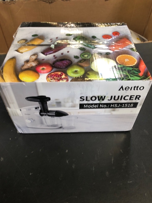 Photo 1 of Aeitto Juicer Machines with Soft & Hard Modes, Quiet Motor, Reverse Function, Juicer Machines Vegetable and Fruit, Cold Press Juicer, Easy to Clean with Brush