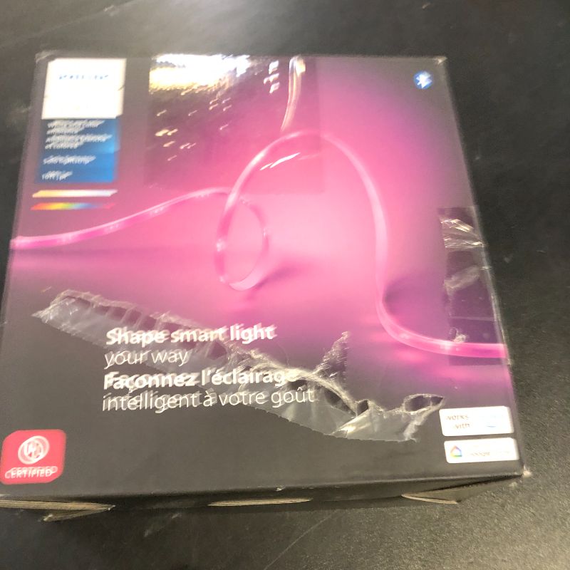 Photo 1 of Philips Hue Indoor 10 Ft Smart RGBWW LED Solo Lightstrip Base Kit, 1 Pack, Control with Hue App, LED Strip Lights Compatible with Alexa, Google Assistant and Apple HomeKit