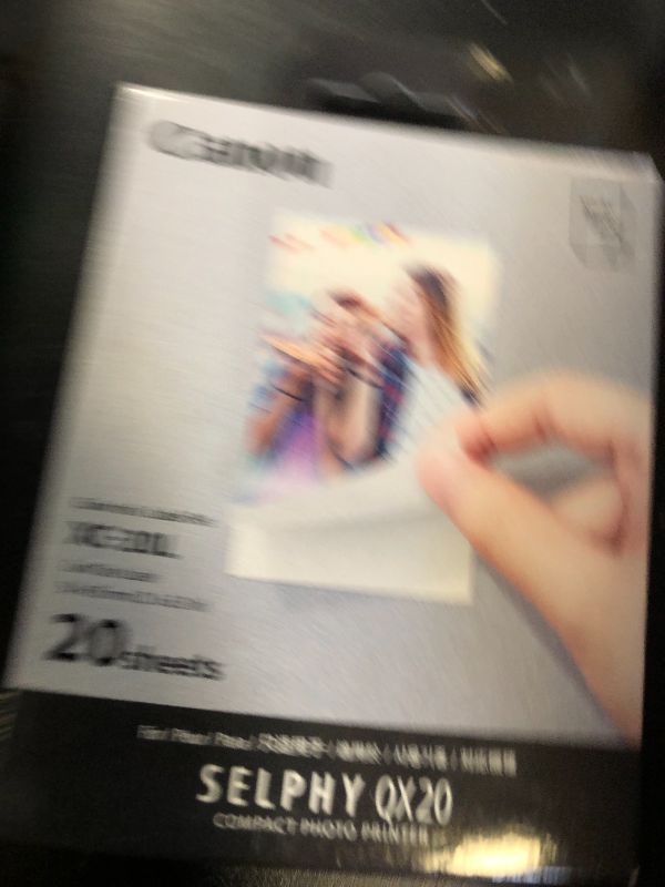 Photo 1 of Canon QX20 Color Ink/Label Set, 4x6 Photo Paper, 20 Sheets, 3.4 x 2.1 Inch, White, Recyclable, Uncoated