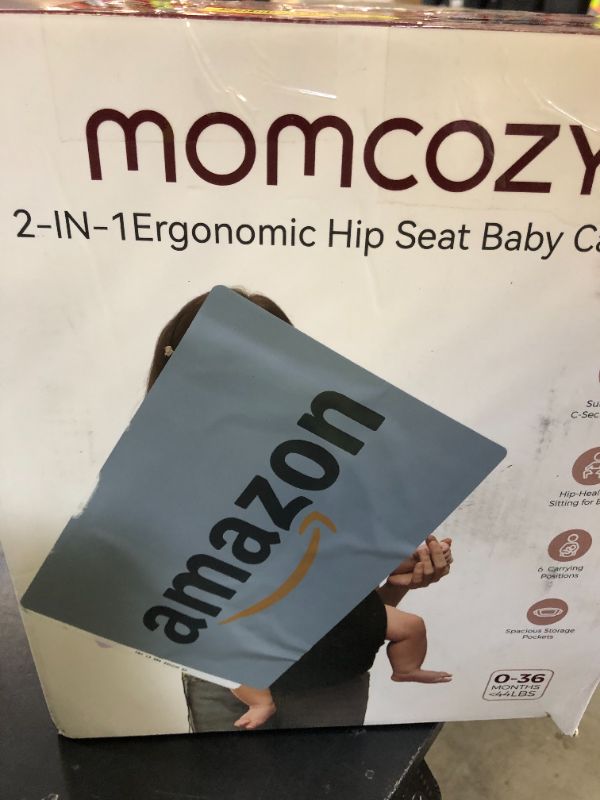 Photo 1 of Momcozy Baby Carrier with Hip Seat, 2-in-1 Forward-Facing Carry for Active Babies, Detachable Hands-Free Infant Carrier up to 44lbs, All Seasons Toddler Carrier Fits Waist Sizes up to 45 Inches, Black