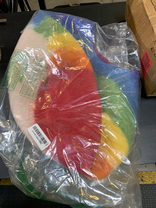 Photo 1 of Woolygon Premium Felt Cat Cave Bed – Wool Kitty Beds Handcrafted Kitten Caves Bed for Indoor Cats - Made from 100% Eco-Friendly Merino Wool, Foldable Cat Hidewawy Covered Cat House Pod (Rainbow Twist)