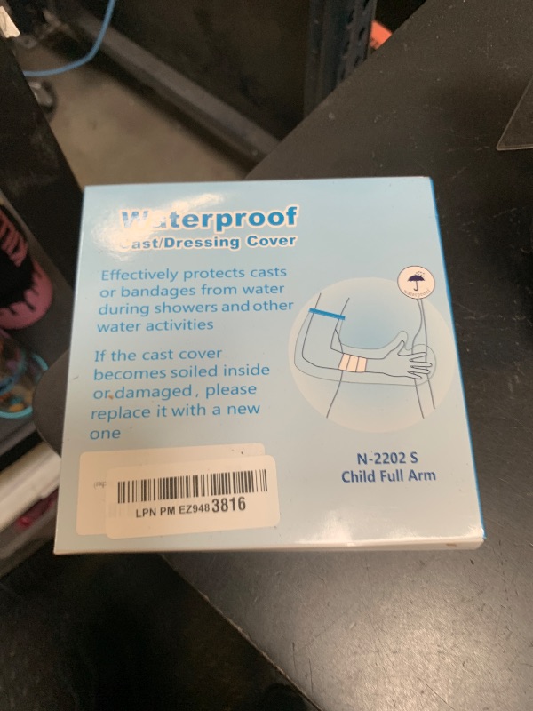 Photo 1 of VALLEYWIND Kids Arm Cast Cover for Shower Bath Teens Waterproof and Watertight Cast Bandage Protector Bag for Broken Surgery Wound Arm, Hands, Wrists,Protector Bag (S-17.5inches)