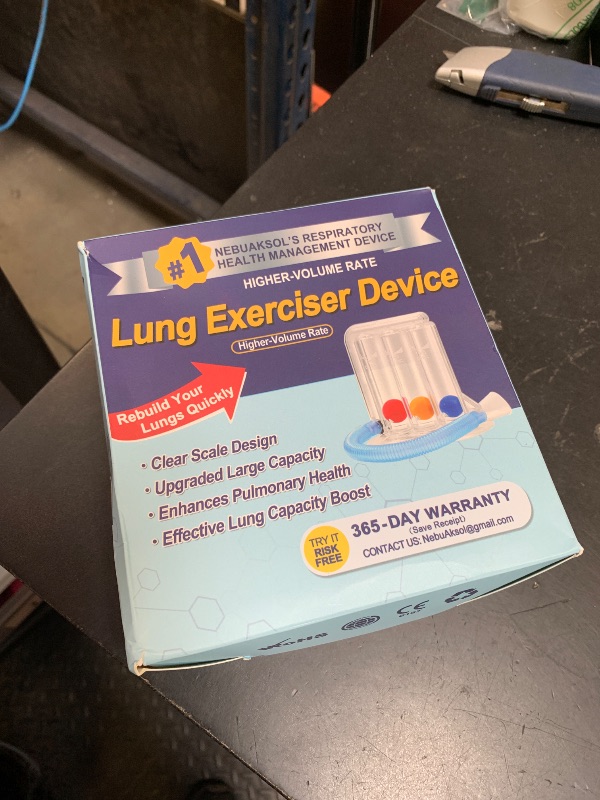 Photo 1 of Breathing Exercise Device for Lungs, Incentive Spirometer,Upgraded Capacity 1900cc/sec, Improves Breathing and Lung Function