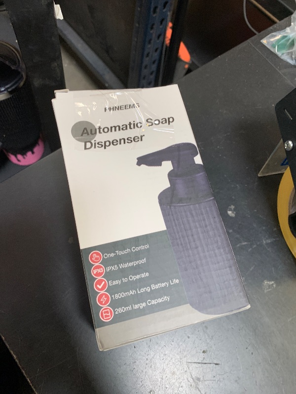 Photo 1 of Automatic Soap Dispenser Foaming Touchless: 9oz Black Plastic - Rechargeable Electric Smart Auto Foam Soap Dispenser - Hand Dish Bathroom Kitchen
