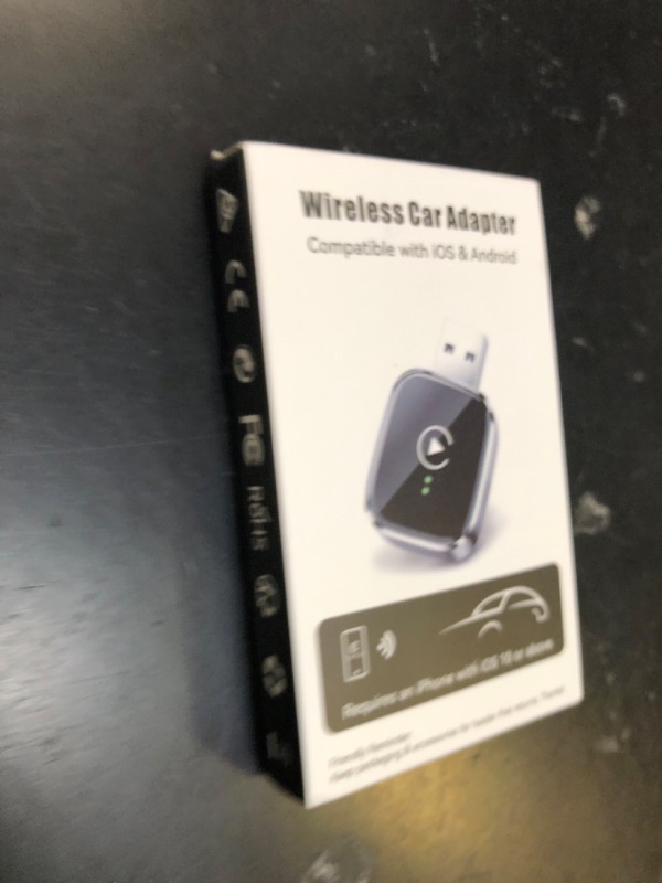 Photo 1 of Redlake Wireless CarPlay Adapter for iPhone 2025 Wireless Apple CarPlay Adapter Mini Size with Cable USB & USB-C/Type-C Plug and Play Stable Connection and No Delay