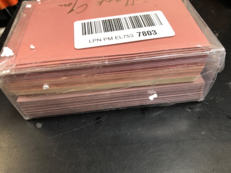 Photo 1 of High-end Thank You Cards with Envelopes - 36 PK Heavy-duty Gold Thank You Notes 4x6 Inches Baby Shower Thank You Cards Wedding Thank You Cards Small Business Graduation Funeral Bridal Shower (Dusty Pink)