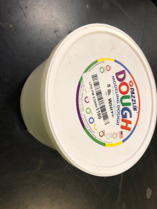 Photo 1 of Hygloss Play Modeling Dough for Kids – Safe & Non-Toxic Sensory Dough for Arts and Crafts – 5 lb Tub – Play Clay for Toddler Activities, Preschool Classroom Must-Haves – White Color, Unscented