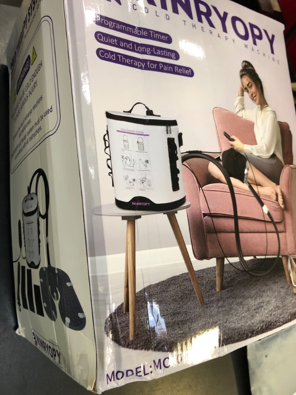 Photo 1 of Cold Therapy Machine with Programmable Timer, Portable Ice Machine for Knee After Surgery, Knee Replacement Recovery System, Cryotherapy Pain Relief w/Compression Pad