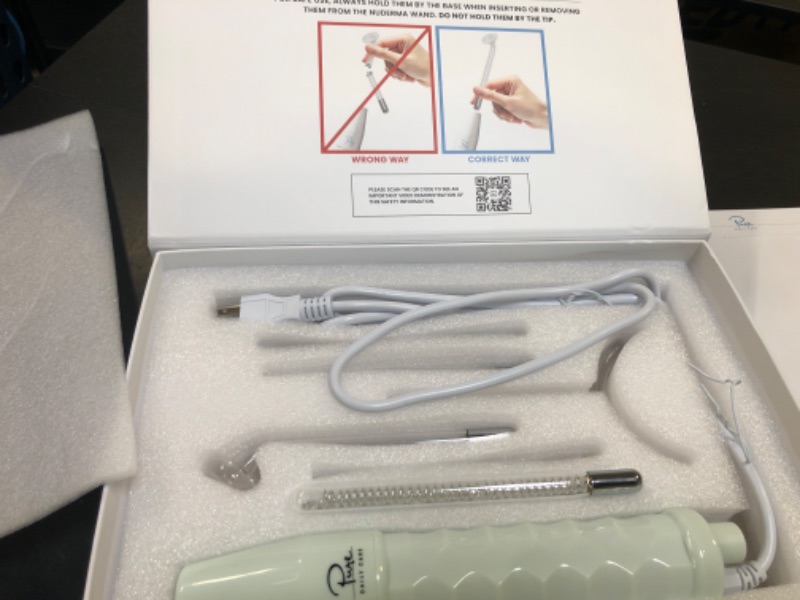 Photo 1 of Pure Daily Care NuDerma Clinical Portable Skin Therapy Wand, Machine with 6 Fusion Neon + Argon Wands – Anti Aging - Clarifying - Skin Tightening & Radiance - Wrinkle Reducing