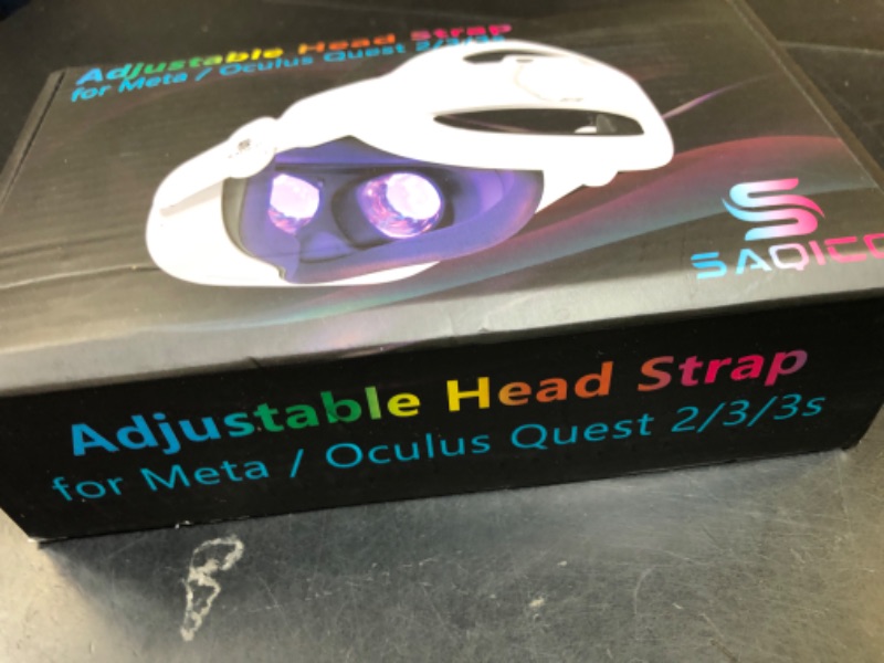 Photo 1 of Saqico Head Strap for Meta Oculus Quest 2/3/3s, 3-in-1 Adjustable Halo Headband, Replacement for Elite Strap, Enhanced Comfort Gaming Immersion VR Accessories Compatible with Oculus/Meta Quest 2/3/3s