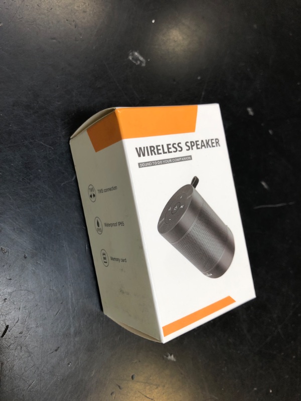 Photo 1 of Bluetooth Speaker,5.3 Bluetooth Speakers Wireless,TWS Stereo Pairing,Built in Mic,360 HDSound,IP65 Waterproof Speaker,Support TF Card, for Home/Party/Outdoor/Beach, Gift for Men/Women-Black