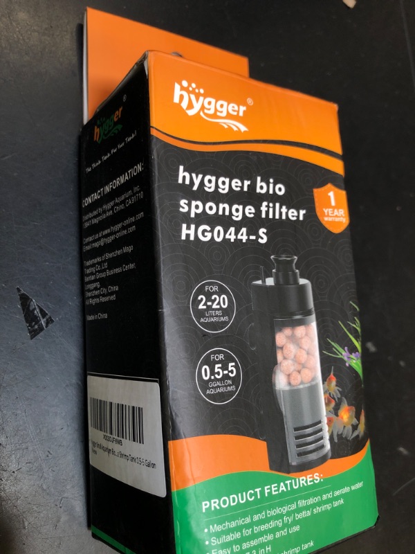 Photo 1 of hygger Small Aquarium Bio Sponge Filter Mini Fish Tank Filter for Breeding Fry Betta Shrimp Tank 2-5 Gallon (Small)