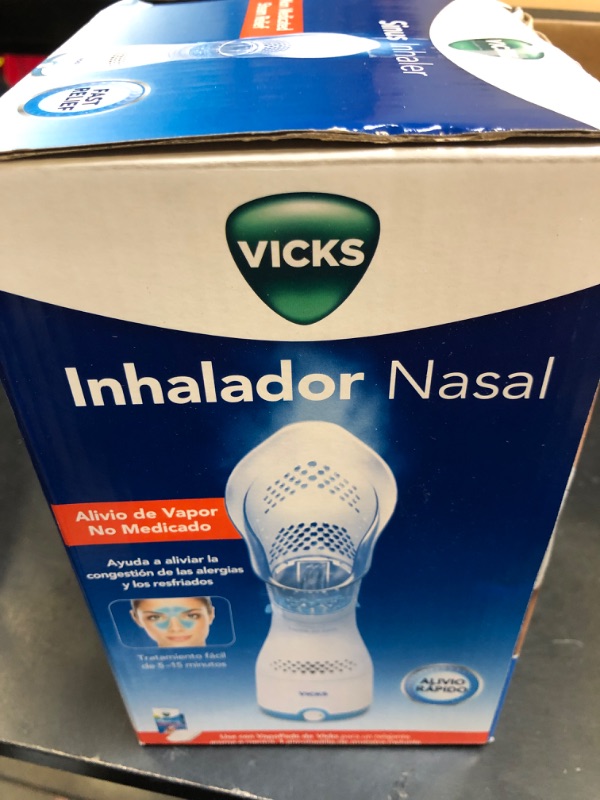 Photo 1 of Vicks Sinus Inhaler - Non-Medicated Steam Relief for Allergies, Congestion, Cough & Colds, Vocal Steamer, Soothes Nasal & Throat Passages, Works with VapoPads (1 Included)