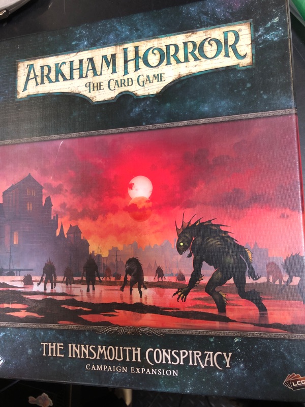Photo 1 of Asmodee Arkham Horror The Card Game The Innsmouth Conspiracy Campaign Expansion - Exciting Flashback Mechanics, Cooperative LCG, Ages 14+, 1-4 Players, 1-2 Hr Playtime