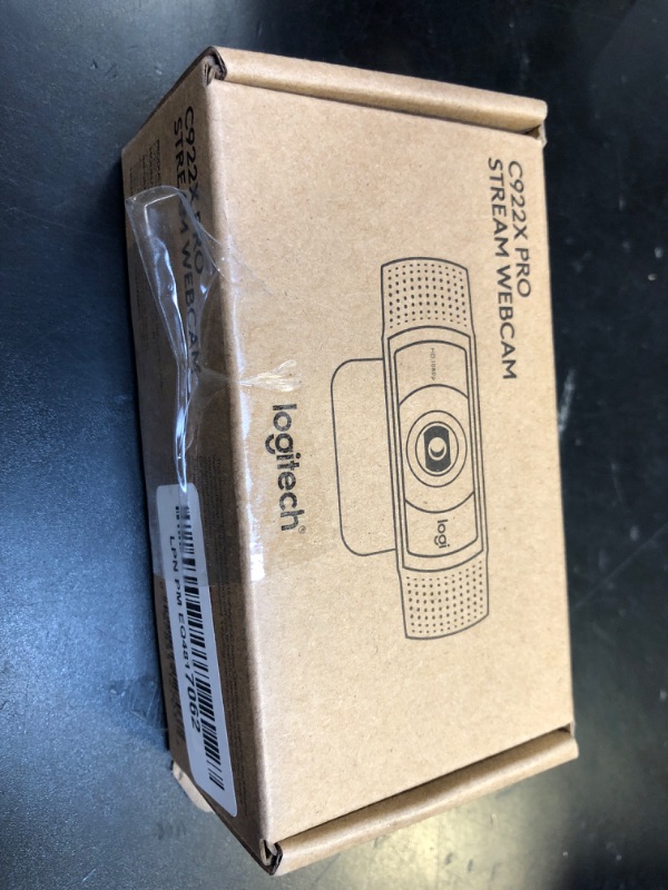Photo 1 of Logitech C922x HD Pro Webcam, Full HD 1080p/60fps Video, Clear Audio, HD Light Correction, PC Camera Webcam, Works with Skype, Zoom, Mac, Tablet - Black