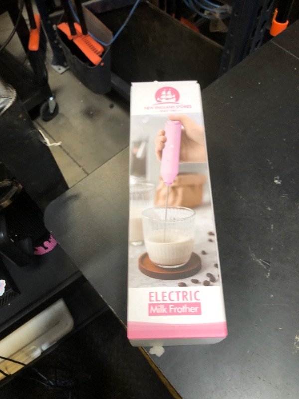 Photo 1 of Powerful Milk Frother Handheld Foam Maker, Mini Whisk Drink Mixer for Coffee, Cappuccino, Latte, Matcha, Hot Chocolate, With Stand, Pink