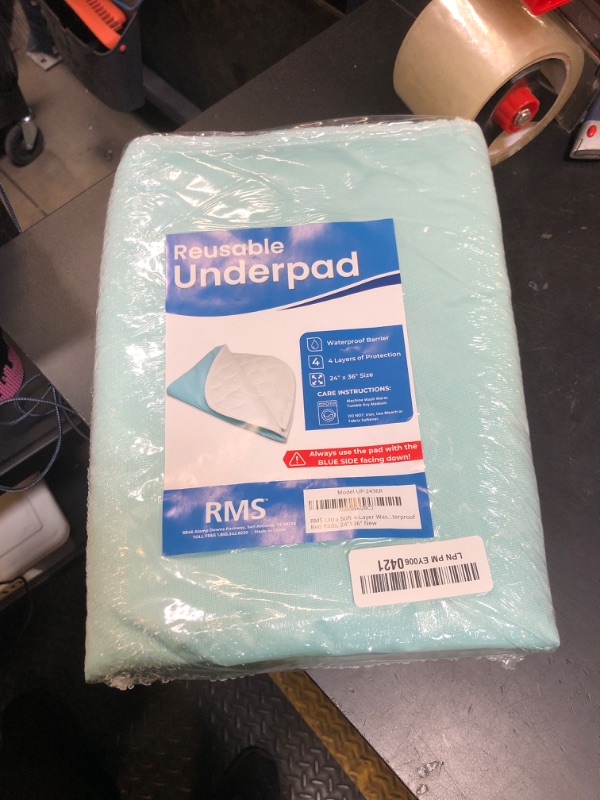 Photo 1 of RMS Ultra Soft 4-Layer Washable and Reusable Incontinence Bed Pad - Waterproof Bed Pads, 24"X36"