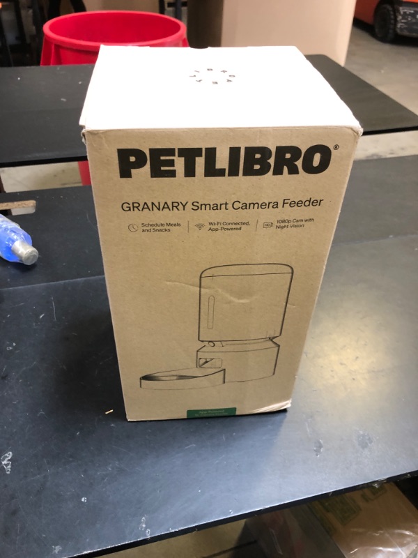 Photo 1 of PETLIBRO Automatic Cat Feeder with Camera, 1080P HD Video with Night Vision, 5G WiFi Pet Feeder with 2-Way Audio, Low Food & Blockage Sensor, Motion & Sound Alerts for Cat & Dog Single Tray