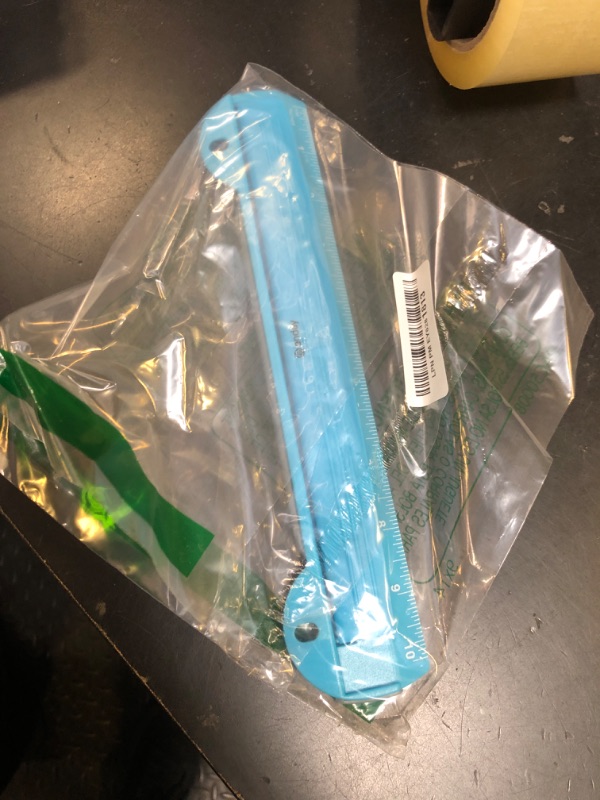 Photo 1 of 3 Hole Punch Blue, Portable Hole Puncher for 3 Ring Binder, 3 Sheets Capacity, Removable Chip Tray, 10” Ruler for School, Office, Also Available in Purple, Pink, Green, Red, Grey, 1 Pc-by Enday