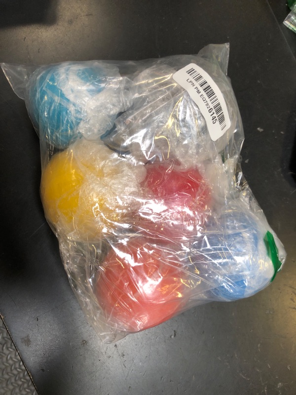 Photo 1 of Hungdao 6 Pcs Weighted Plyo Training Balls Variable Plyo Weighted Balls Practice Weighted Baseball Weighted Ball Set for Throwing Pitching Power Improving Accessories, 6 Colors (3.5 to 32 Oz)