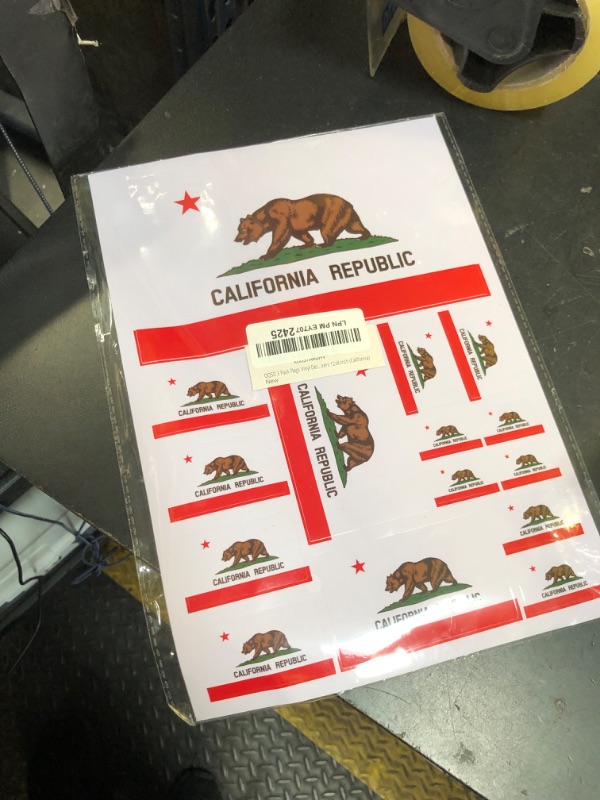 Photo 1 of QQSD California Flag Sticker Decal in Multiple Sizes, 3 Pack, 11.7 x 8.3 Inches