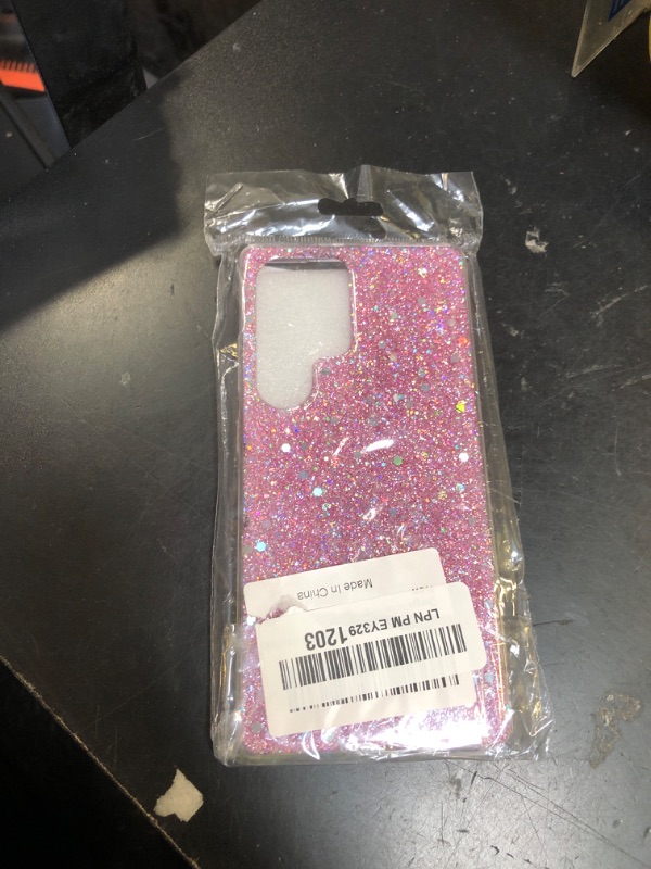 Photo 1 of Changjia for Samsung Galaxy S25 Ultra Glitter Case for Women, Cute Bling Sparkle Sparkly Shiny Reflective Soft TPU Silicone Shockproof Girls Slim Thin Protective Phone Case for Galaxy S25 Ultra, Pink