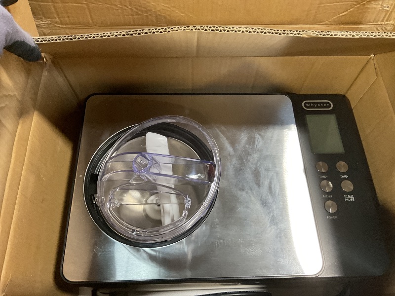 Photo 1 of ****FOR PARTS ONLY MISSING ASSEMBLY PIECES**** Whynter Ice Cream Maker Machine Automatic 2.1 Qt. with Built-In Compressor, LCD Digital Display & Timer, No Pre-Freezing, ICM-200LS, Stainless Steel