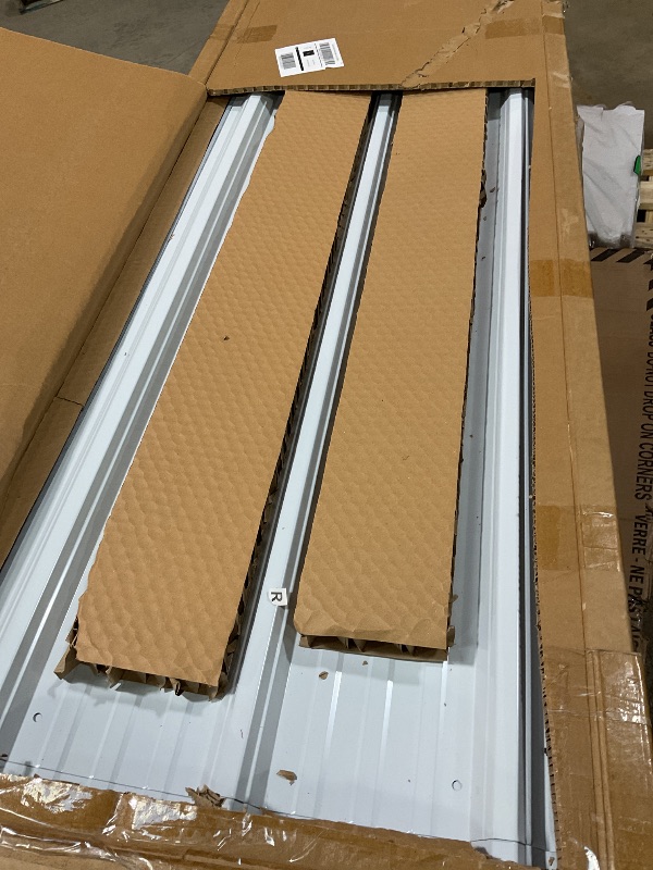 Photo 1 of ***PARTIAL SET BOX 1 OF POSSIBLY 3 (WHITE TOP ONLY) *** GarveeLife 13 ft x26 ft x11 ft Oversized Metal Carport, Steel Heavy Duty Car Ports for All-Weather, Tall Carport for Full-Size Pickup Trucks, Boats, and Tractors, N.W. 780 LBS