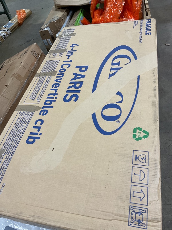 Photo 1 of ***SCARTCHES AND CUTS***Graco Paris 4-in-1 Convertible Crib - GREENGUARD Gold Certified, Converts to Toddler Bed, Daybed and Full Bed, Fits Standard Crib Mattress, Adjustable Mattress Base, Frosted Oat