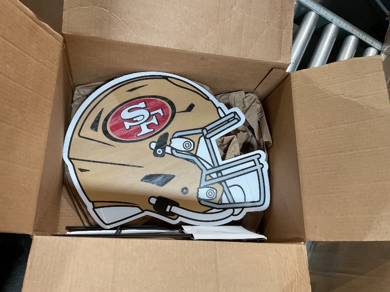 View 2 of **ONLY HELMET SIGN**Proformance Home NFL San Francisco 49ers Logo & Helmet 2 Pack Yard Sign Set