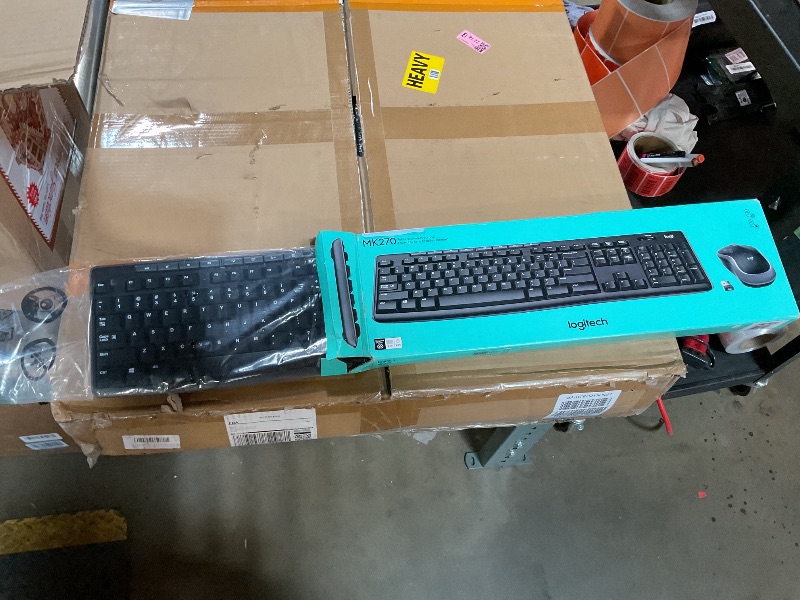 Photo 1 of **KEYBOARD ONLY**Logitech MK270 Wireless Keyboard and Mouse Combo for Windows, 2.4 GHz, 8 Multimedia Keys, PC, Laptop, Wireless Keyboard Compact Mouse Combo - Black