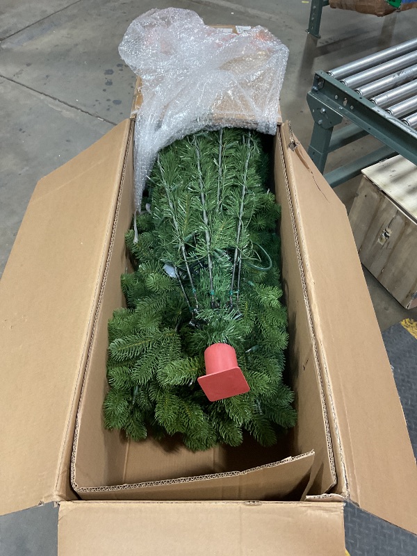 Photo 1 of **PARTIAL SET**National Tree Company Pre-Lit 'Feel Real' Artificial Giant Full Downswept Christmas Tree, Green, Douglas Fir, White Lights, Includes Stand, 12 feet