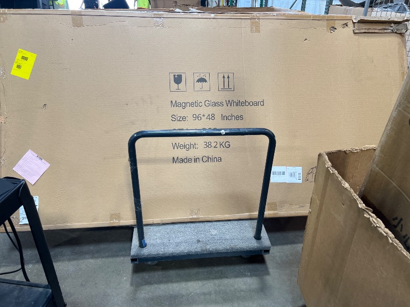Photo 1 of ***MINOR SCRATCH ON ONE SIDE*** Magnetic Glass Whiteboard 96 x48 inches / weight 38.2kg