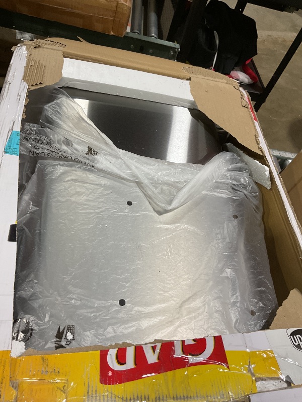 Photo 1 of ***MAJOR DENTS***Glad Slim Trash Can with Clorox Odor Protection - Narrow Kitchen Garbage Bin with Soft Close Lid, Step On Foot Pedal and Waste Bag Roll Holder, Stainless Steel, 45 Liter