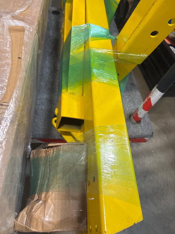 Photo 1 of **WHEELS MISSING/Some other parts missing**2 Ton Folding Hydraulic Engine Hoist with Load Leveler 4400 LBS Capacity Heavy Duty Cherry Picker 6 Swivel Wheels&Hydraulic Pump Adjustable Boom (0.5T-2T) for Garage Workshop Warehouse Yellow