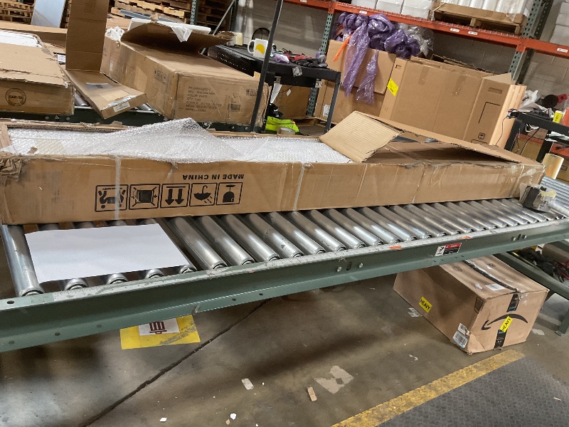 Photo 1 of ***PARTIAL SET, ONE DOOR ONLY, MISSING HARDWARE***martStandard 48in x 84in Double MDF Sliding Barn Doors with 8FT Bypass Barn Door Hardware Kit, Save Space, Waterproof, Easy Install, Fit 84in-88in Openning, White