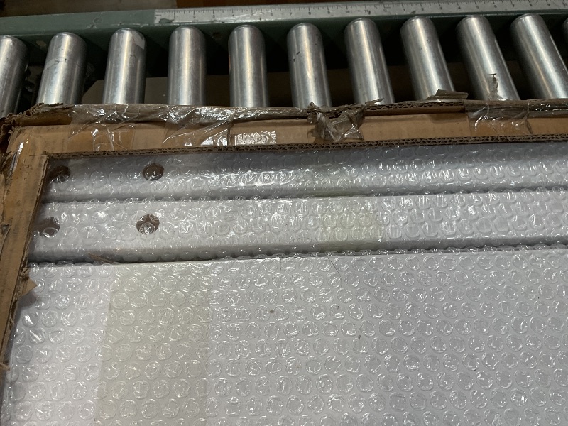 Photo 1 of ***PARTIAL SET, ONE DOOR ONLY, MISSING HARDWARE***martStandard 48in x 84in Double MDF Sliding Barn Doors with 8FT Bypass Barn Door Hardware Kit, Save Space, Waterproof, Easy Install, Fit 84in-88in Openning, White