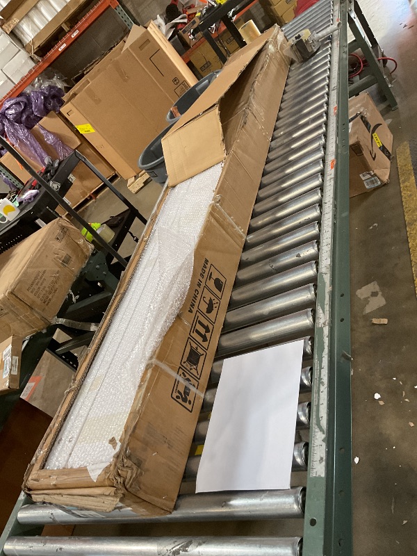 Photo 1 of ***PARTIAL SET, ONE DOOR ONLY, MISSING HARDWARE***martStandard 48in x 84in Double MDF Sliding Barn Doors with 8FT Bypass Barn Door Hardware Kit, Save Space, Waterproof, Easy Install, Fit 84in-88in Openning, White