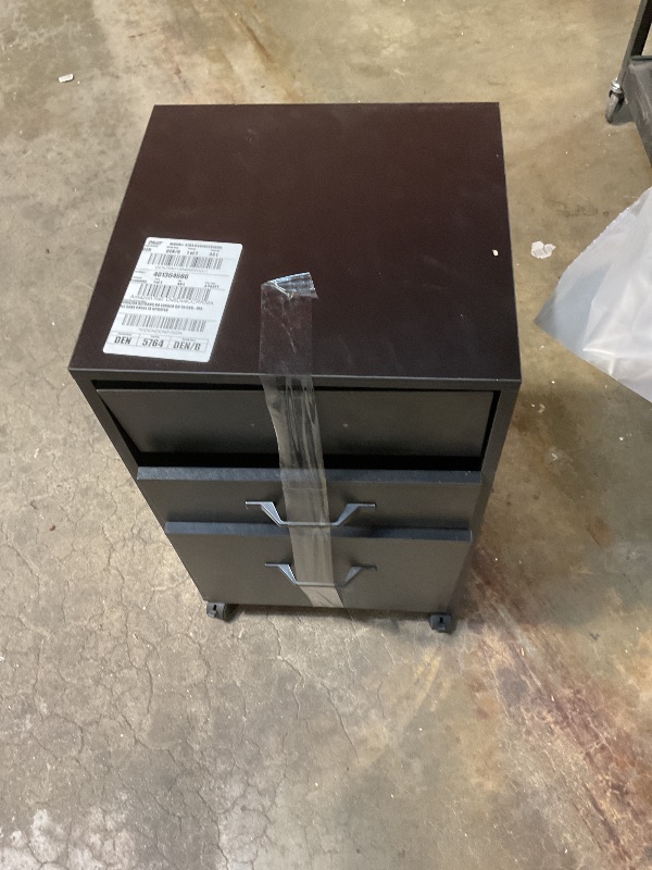 Photo 1 of ** MISSING TOP HANDLE TO DRAWER** Raybee 3 Drawer File Cabinet Printer Stand Filing Cabinet Rolling File Cabinets for Home Office Fabric Vertical Office Storage Cabinet Fits A4, Legal, Letter Size, 16.7" D*16" W*26.8" H, Black