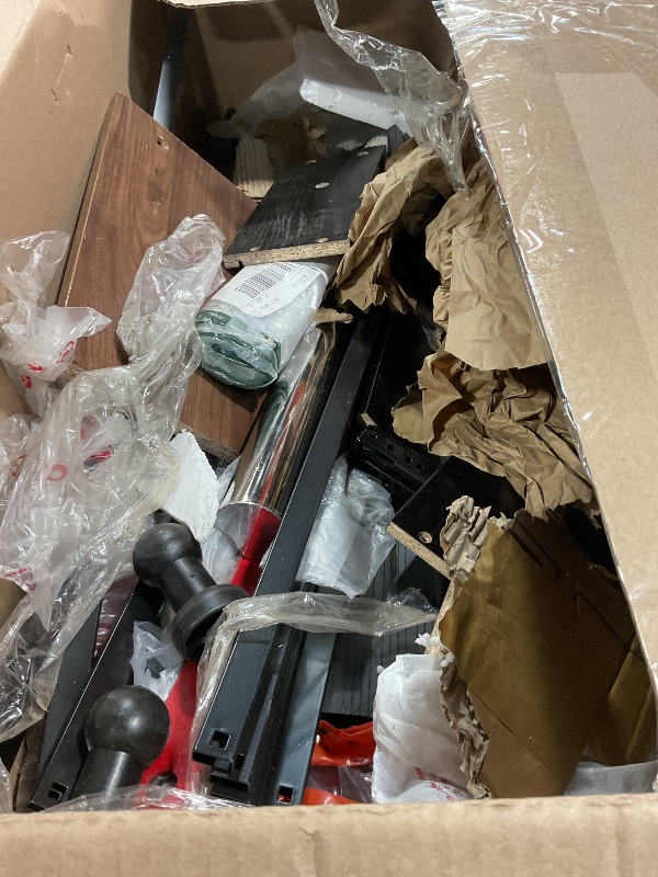 Photo 1 of ** FOR PARTS ONLY/MISSING MAJOR ASSEMBLY PIECES only be used for PARTS** King Platform Bed Frame with High headboard, Velvet Upholstered Bed with Deep Tufted Buttons,Adjustable Colorful LED Light Decorative Headboard and Pedals Wide Wingbacks Noiseless