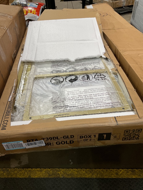 Photo 1 of **GOLD**ETELI Over The Toilet Storage Bathroom Cabinet 3 Tier Freestanding Over Toilet Storage Cabinet Shelf Space Saving Behind Above Toilet Bathroom Organizer with Fabric Drawers, Black