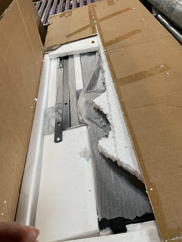 Photo 1 of ***MISSING INSTRUCTIONS & ASSEMBLY HARDWARE**** Tribesigns 71 inch Executive Desk, L Shaped Desk with Cabinet Storage, Executive Office Table with Shelves, Business Furniture Set Workstation for Home Office, Gray